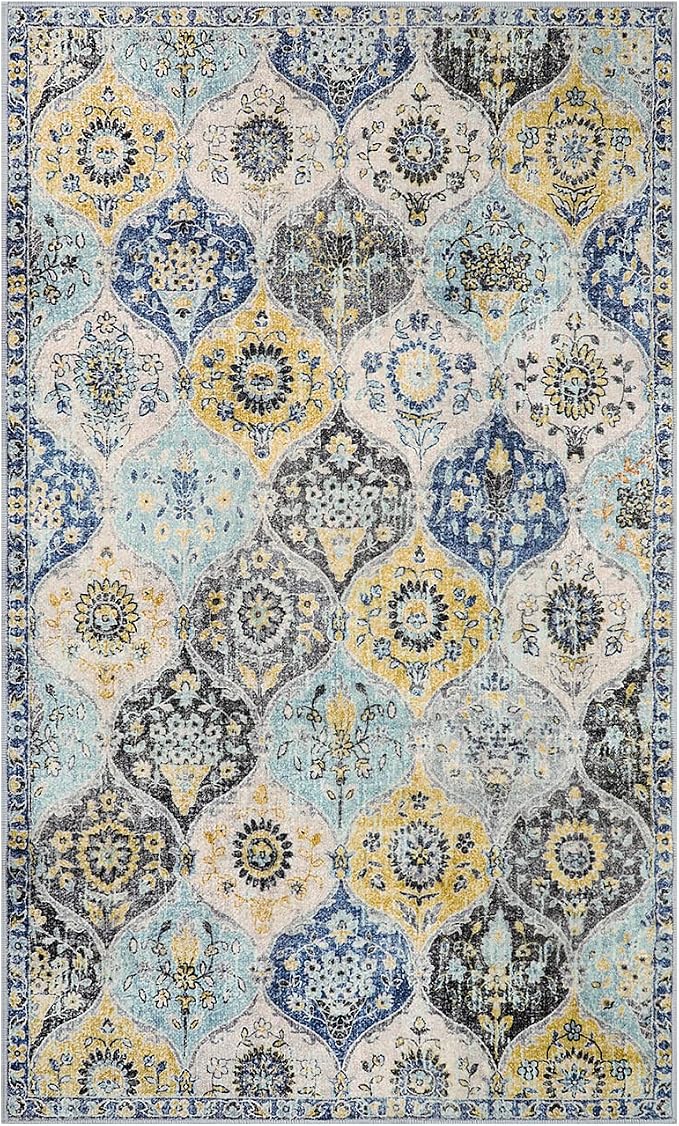 Lahome Moroccan Trellis Washable Small Area Rug, 3x5 Area Rug - Image 3