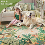 LIVEBOX Boho Jungle Animal Print 5 x 7 Area Rugs - Image 4