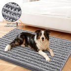 Smiry Dog Door Mat for Muddy Paws 44x24, Absorbent Dirt Trapper, Non-Slip - Image 2