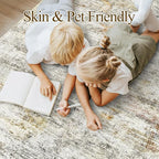 Soalmost 9x12 Area Rugs for Living Room, Non Slip Machine Washable Vintage Rugs - Image 3