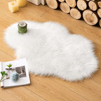 MIULEE Fluffy Rug Soft Shaggy Faux Fur Area Rug Luxury Plush Cloud Shape Carpet by MIULEE