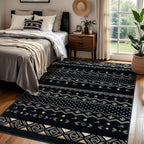 SERISSA 4x6 Area Rugs for Living Room, Washable Non-Slip Black Gold Grad Boho - Image 2