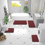 OLANLY Bathroom Rugs 36x24, Extra Soft Absorbent Chenille Bath Rugs, Rubber - Image 2