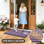 OLANLY Front Door Mat Outside Entrance 35x23, Heavy Duty Sturdy Natural Rubber - Image 6