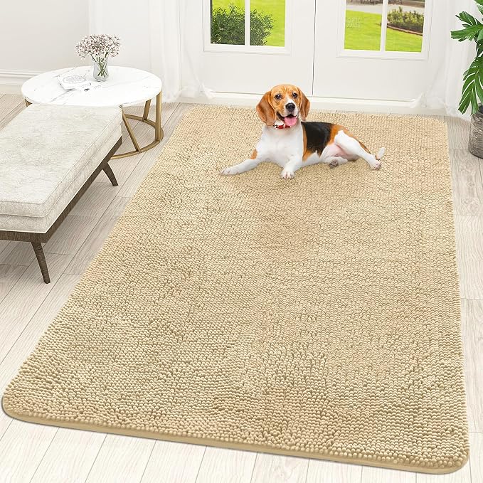 OLANLY Dog Door Mat for Muddy Paws 70x46, Absorbs Moisture and Dirt, Absorbent by OLANLY