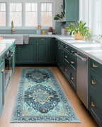 RELEANY Area Rugs Runner 2'x6' Washable Non-Slip, Floral Vintage Distress - Image 3