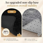 Area Rug for Living Room Bedroom: 9x12 Black Soft Fluffy Shag Upgrade Non-Slip - Image 6