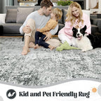XLUEZ 5x7 Area Rugs for Living Room, Washable Modern Abstract Large Area Rug - Image 3