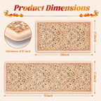 Collive Fall Orange Floral Kitchen Mats, Cushioned Anti Fatigue Kitchen Rug Set - Image 2