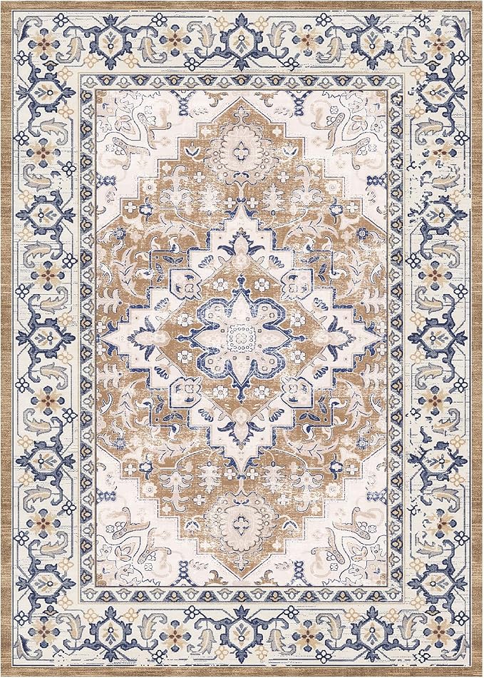 Lessymo 8 x 10 Area Rugs for Living Room- Machine Washable Area Rugs Boho Faux - Image 9