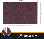 PURRUGS Dirt Trapping Door Mat 24" x 35.5", Non-Slip Machine Washable Entry Rug - Image 2