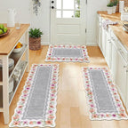 Vaukki Boho Kitchen Rug Sets 3 Pieces, Washable Kitchen Mats - Image 5