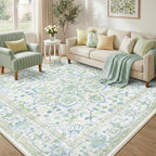 CAPALOCA Machine Washable Rugs Nursery Rug Sq8ft Cute Girl Non Slip Low Pile - Image 3