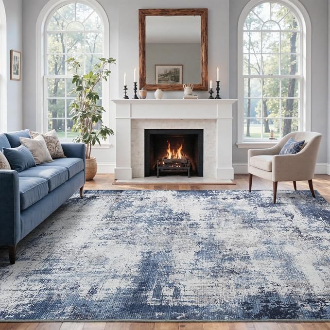 4x6 Ft Area Rugs for Living Room, Soft Non-Slip Washable Rugs Modern Abstract - Image 3