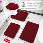 OLANLY Large Bathroom Rugs 45x27, Extra Soft Absorbent Chenille Bath Rugs - Image 2