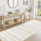 cotiled Hallway 3x12 Runner Rugs: Washable Boho Rugs - Image 3