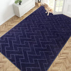 PURRUGS Easy Care Area Rug 6ft x 9ft, Non-Slip Machine Washable Entry Rug by PURRUGS