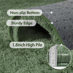 6x9 Ft Large Green Area Rug for Bedroom Living Room, Ultra Soft Fluffy Furry - Image 5