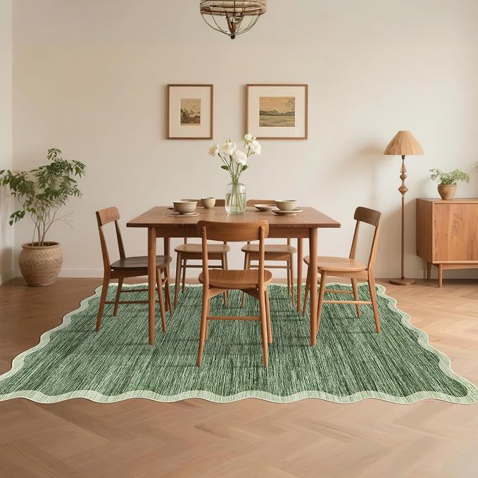 GarveeHome Scalloped Washable Area Rug 6x9 Rug - Image 8