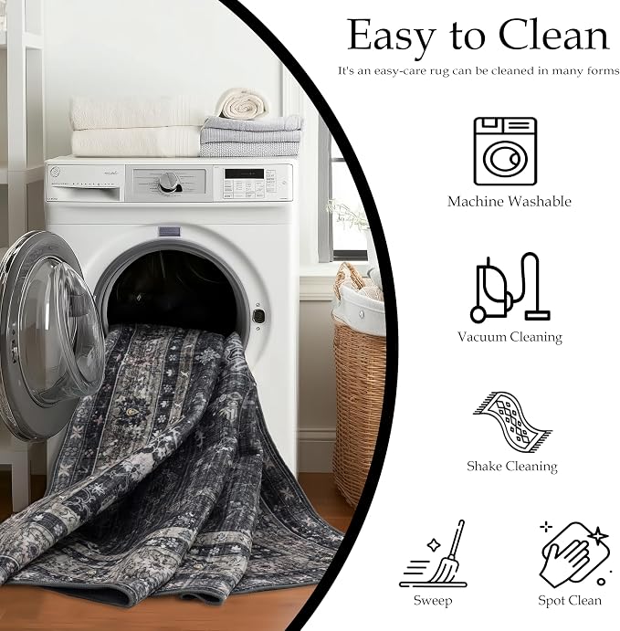 Ruaruarug Washable Area Rug 8x10 - Image 4