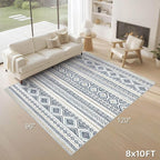 cotiled 8x10 Area Rugs Living Room Rug: Washable Boho Rugs - Image 2