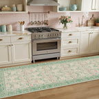 Rugxara 2'6" x 8' Floral Runner Rug, Washable Runners - Image 2