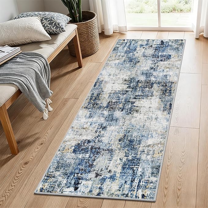 Machine Washable Runner Rugs 2x6: Stain & Spill Resistant Carpet Runners by WIEVEDENS