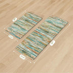 KIMODE Kitchen Mats Cushioned Anti Fatigue 17"x47"+17"x29", Abstract Farmhouse - Image 3