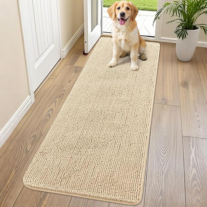 Smiry Dog Door Mat for Muddy Paws 70x24, Absorbent Dirt Trapper, Non-Slip by Smiry