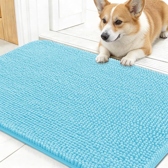 OLANLY Dog Door Mat for Muddy Paws 30x17, Absorbs Moisture and Dirt, Absorbent by OLANLY