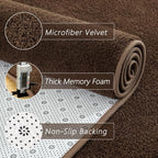 6x9 Feet Brown Area Rugs for Bedroom, Indoor Washable Memory Foam Rug for - Image 4