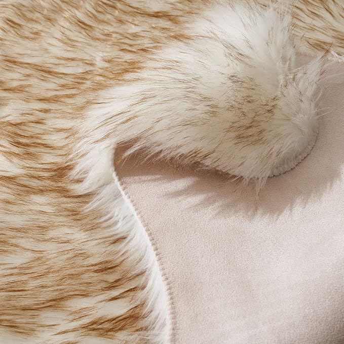 MIULEE 3x5 Feet Faux Fur Sheepskin Rug, Luxury Fluffy Area Rugs - Image 5