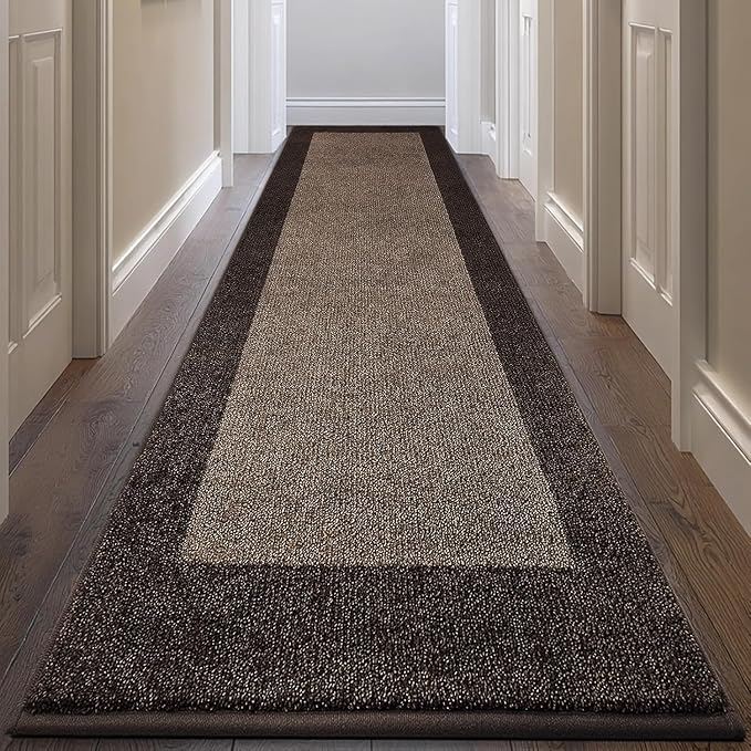 Machine Washable Runner Rug 32" x 168", Non Slip Kitchen Rug by Unknown