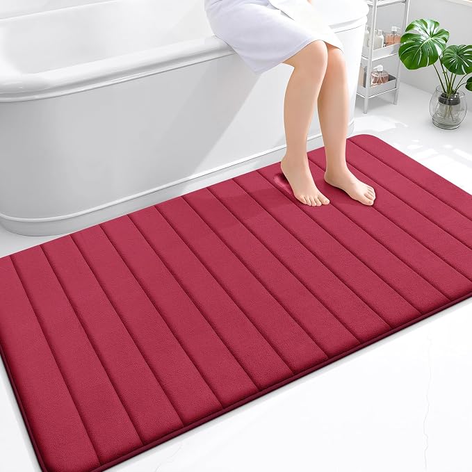 OLANLY Memory Foam Bath Mat 59x35, Super Soft Absorbent Bathroom Rugs, Quick Dry by OLANLY