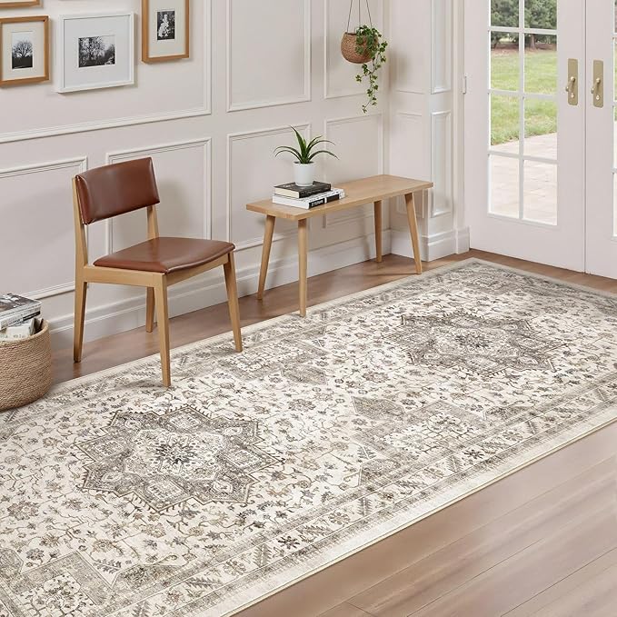 Vintage Hallway Runner Rug 3x12: Large Soft Washable Entryway - Image 3