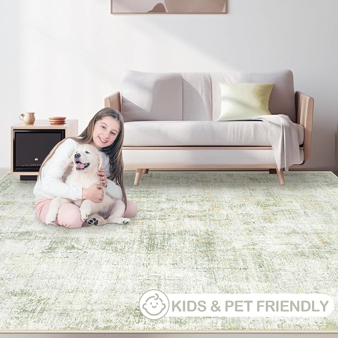 Area Rugs 5x7 Living Room: Washable Rug Modern Abstract Rugs Soft Non Slip - Image 7