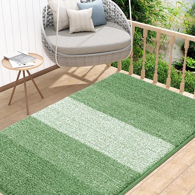 Kitinjoy Indoor Outdoor Door Mat, 48x32 Non-Slip Absorbent Dirt Trapper by Kitinjoy