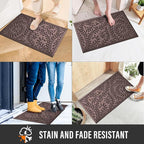 HIYARD Front Door Mat, Absorbent Dirt Trapping Welcome Door Mat Indoor Outdoor - Image 4