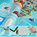 Car Rug Play Mat 8x10 ft, Race Track Map Road Rug - Image 4