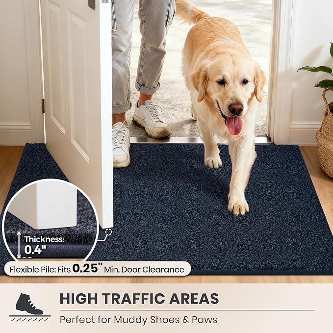 PURRUGS Dirt Trapping Door Mat 20" x 31.5", Non-Slip Machine Washable Entryway - Image 6