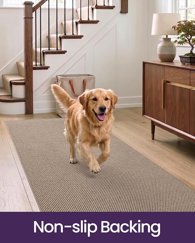 DEXI Hallway Runner Rug 2'4"x10', Non Slip Rubber Backed Runners Carpet - Image 7