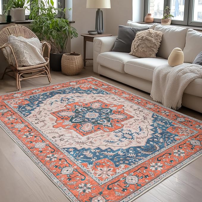 Lessymo 5x7 Area Rugs for Living Room- Machine Washable Area Rugs, Super Soft by Lessymo