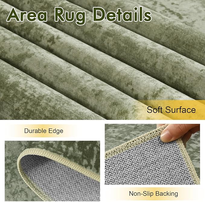 4x6 Ft Area Rugs for Living Room, Soft Non-Slip Washable Rugs Modern Abstract - Image 5