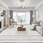 Miukiki 10x14 Area Rugs for Living Room Moroccan Washable Rugs Non Slip Indoor by Miukiki