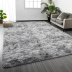 Deerhoo Large Shag Area Rugs 6 x 9, Tie-Dyed Plush Fuzzy Rug by Deerhoo