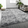 Deerhoo Large Shag Area Rugs 9 x 12, Tie-Dyed Plush Fuzzy Rugs by Deerhoo