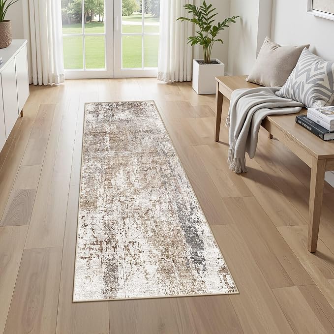 UERMEI 2x6 Washable Runner Rug for Hallway, Non Slip Low Pile Kitchen Carpet - Image 2