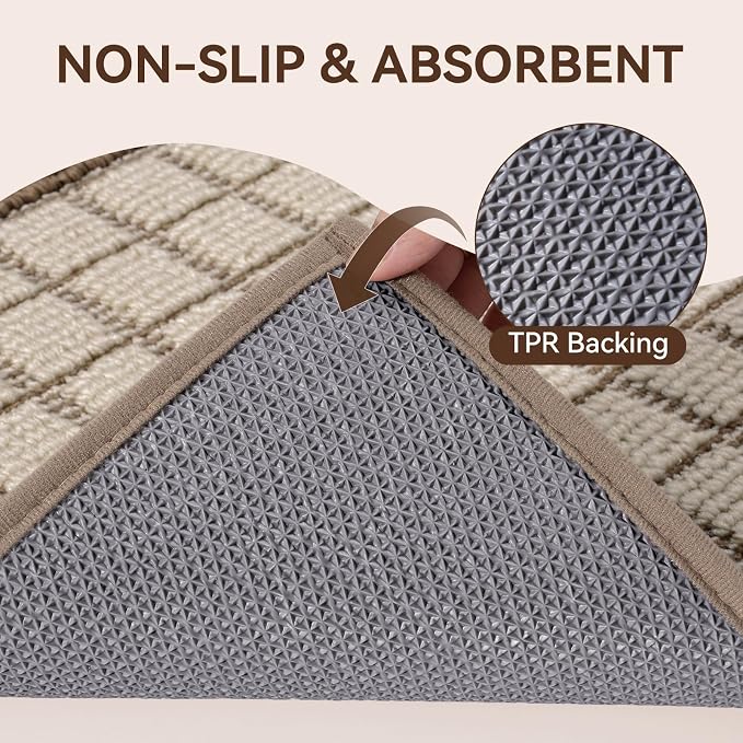 Kitchen Mats for Floor 17"x47", Non-Slip Washable Kitchen Rugs, Absorbent and - Image 4