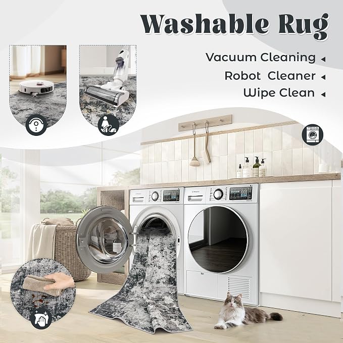 XLUEZ 8x10 Area Rugs for Living Room, Washable Modern Abstract Large Area Rug - Image 2