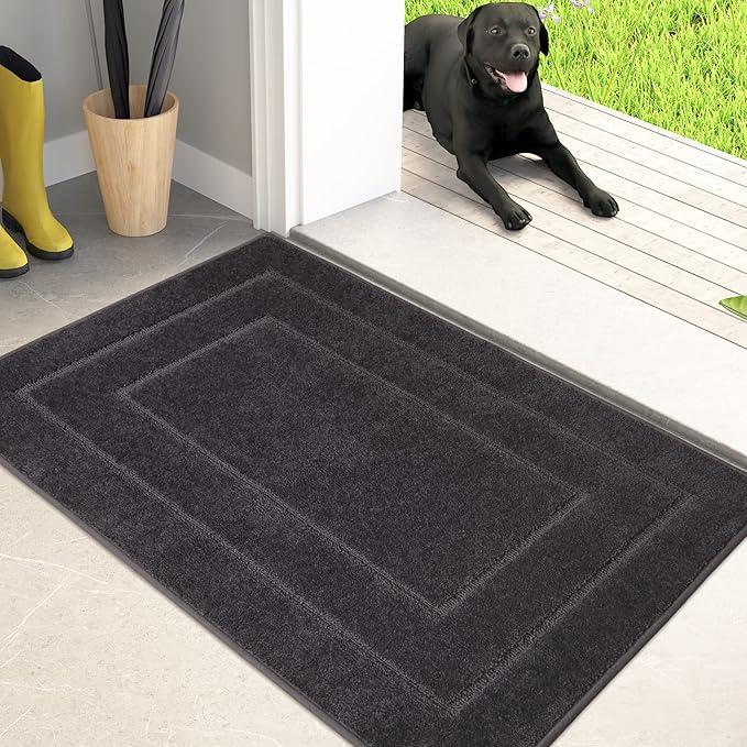 PURRUGS Dirt Trapping Door Mat 20" x 31.5", Non-Slip/Skid Machine Washable by PURRUGS